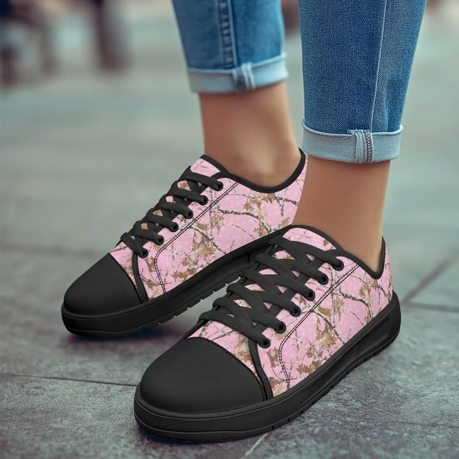 Canvar Shoes for Women Men Lace up Low Top Platform Sneakers for Walking Hiking Running
