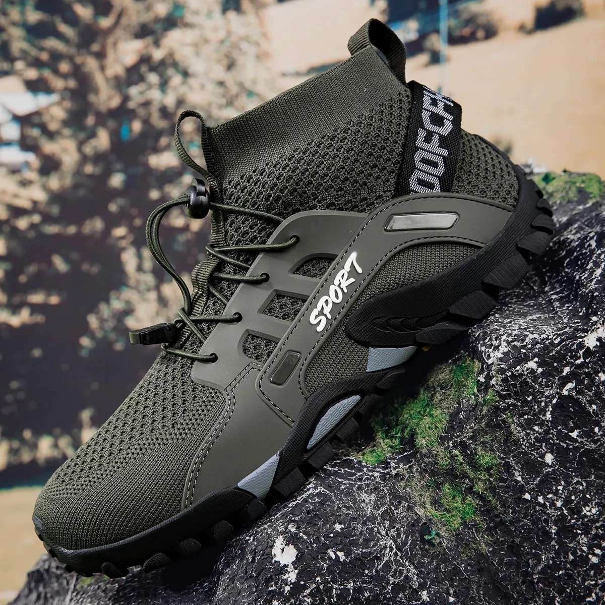 FACETU'S Athletic Hiking Shoes, Non Slip Sport Running Shoes, Walking Shoes, Rubber Sole