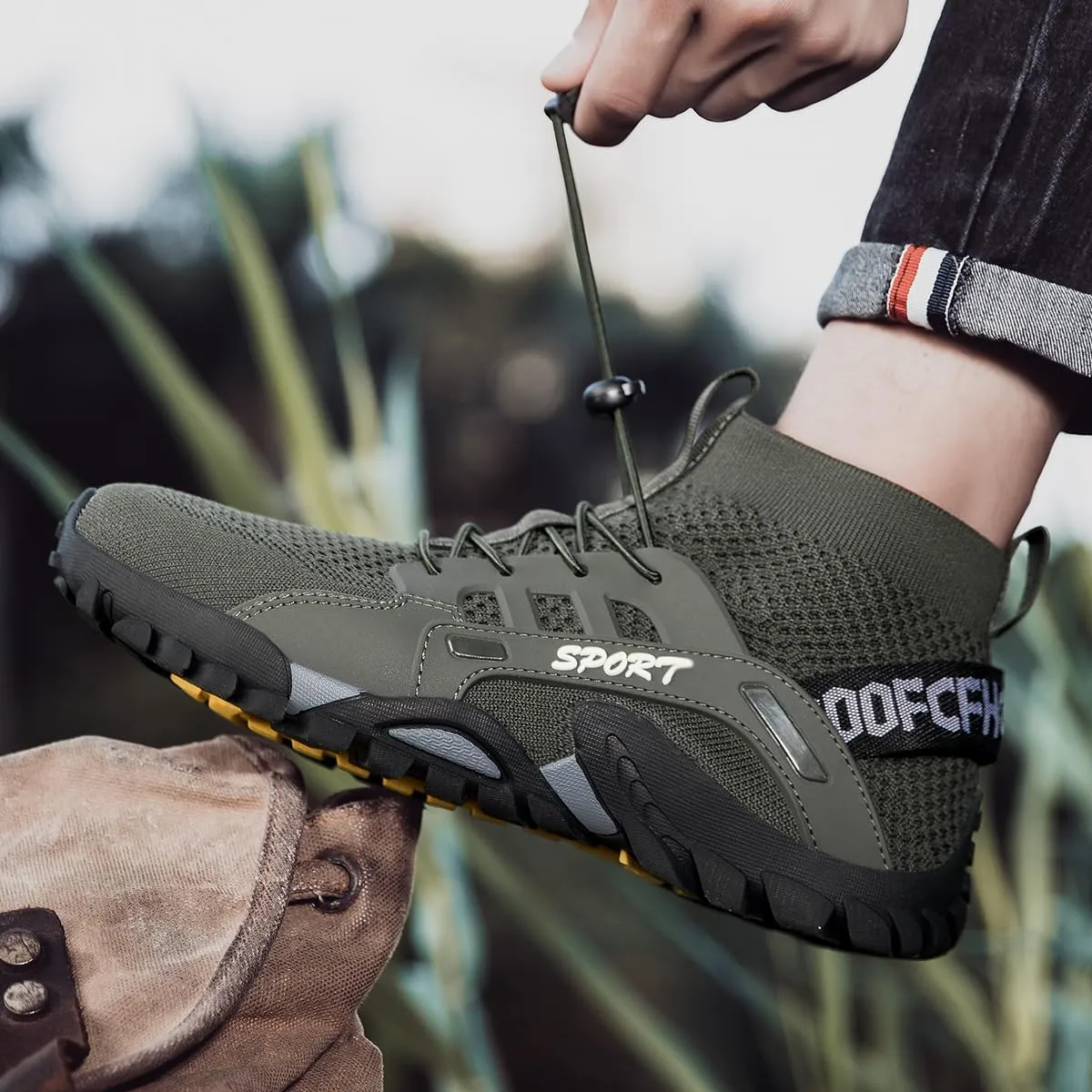 FACETU'S Athletic Hiking Shoes, Non Slip Sport Running Shoes, Walking Shoes, Rubber Sole