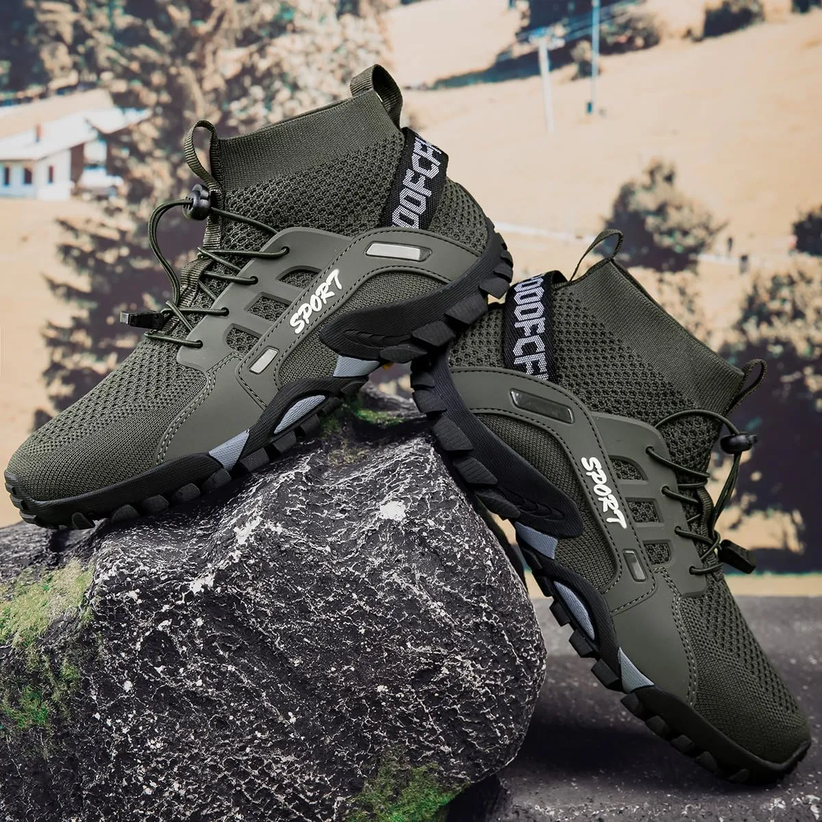 FACETU'S Athletic Hiking Shoes, Non Slip Sport Running Shoes, Walking Shoes, Rubber Sole
