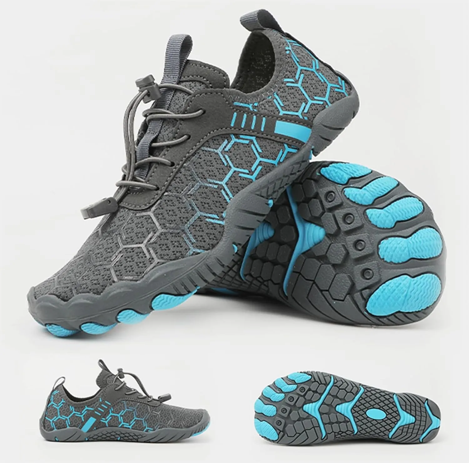 Grounding Shoes for Women Men Non-Slip Quick Dry Barefoot Shoes Unisex Wide Toe Athletic Outdoor Hiking Footwear Lightweight Beach Swim Aqua Pool Sneaker
