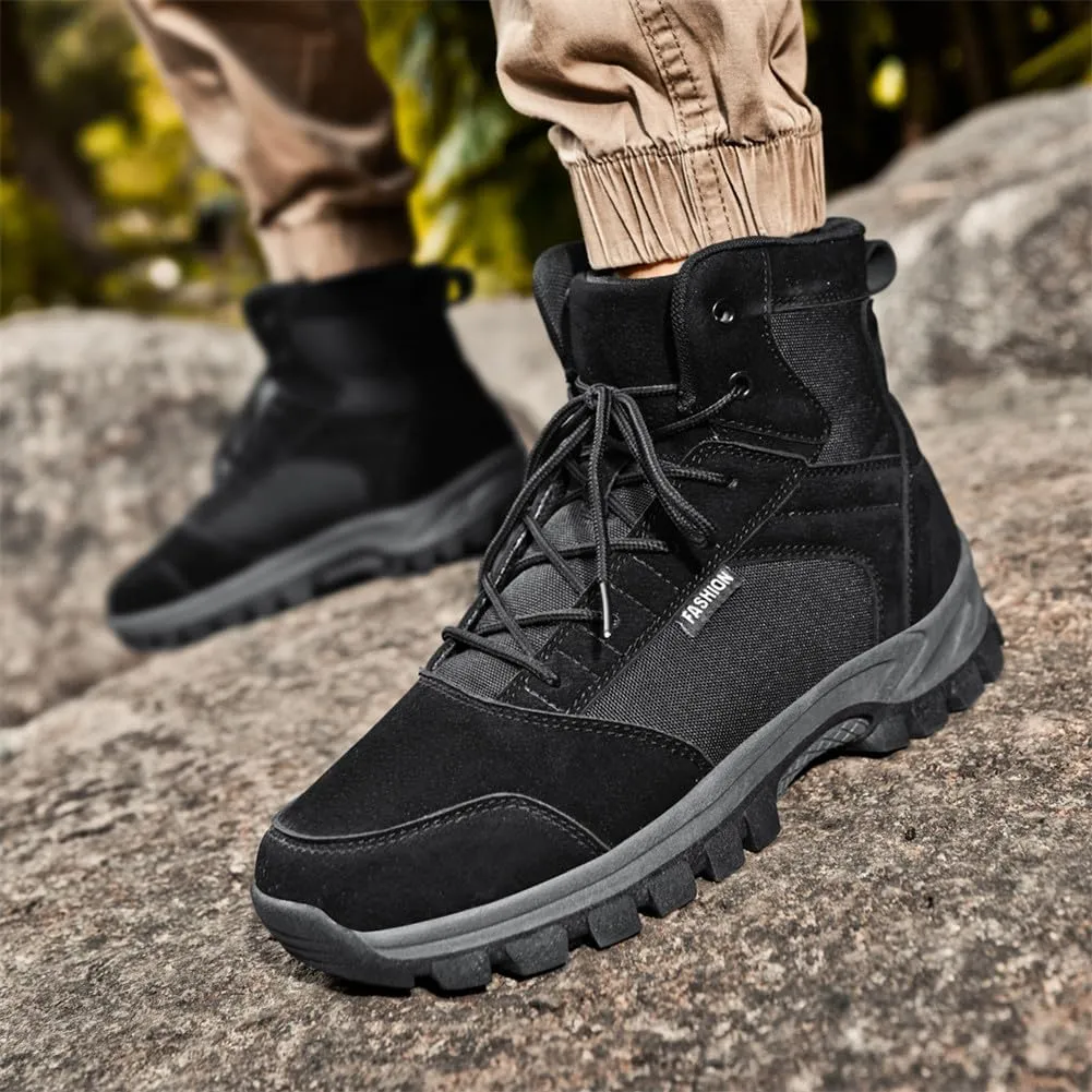LEADER SHOW Men's Classic Desert Military Boots Lace Up Ankle High Top Casual Work Outdoor Hiking Shoes