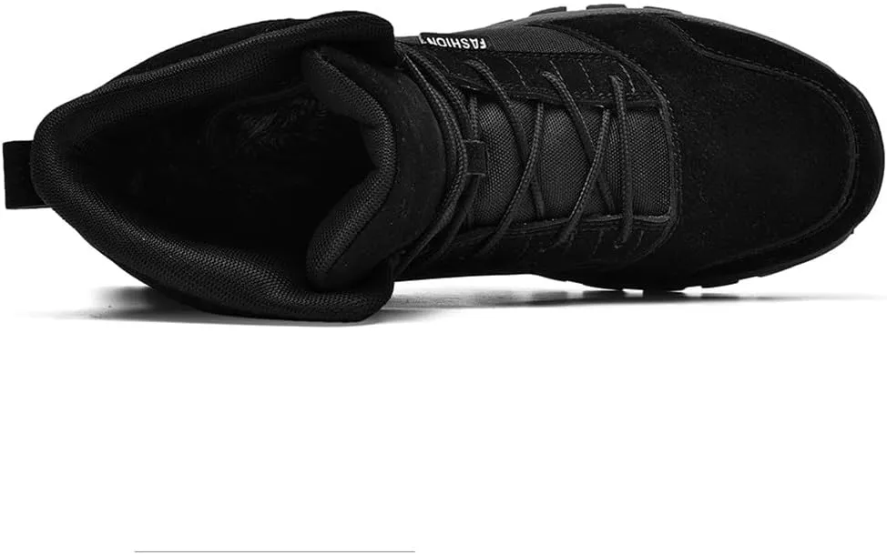 LEADER SHOW Men's Classic Desert Military Boots Lace Up Ankle High Top Casual Work Outdoor Hiking Shoes