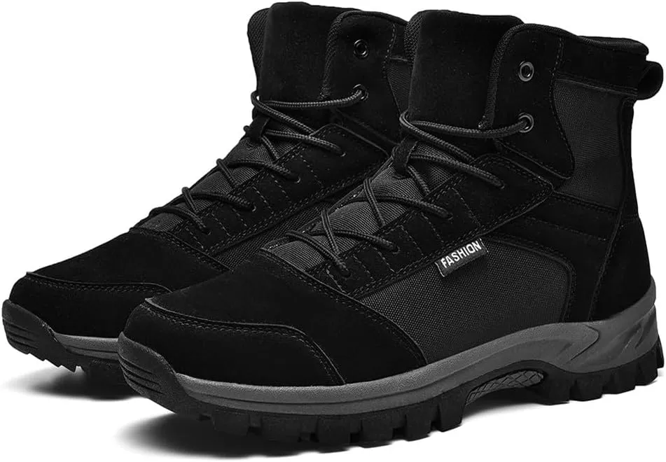 LEADER SHOW Men's Classic Desert Military Boots Lace Up Ankle High Top Casual Work Outdoor Hiking Shoes