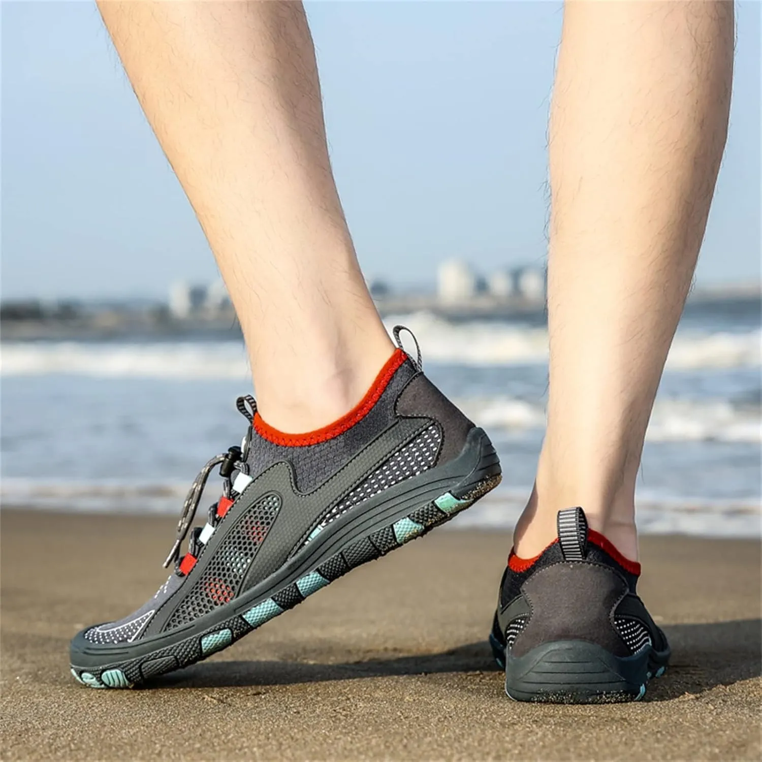 Water Shoes Men Wide Foot Breathable Non Slip Athletic Water Hiking Shoes for Women Non Slip Water Shoes Men Wide Beach Sports Quick Dry Barefoot for Pool Hiking Training Outdoor Water Sports