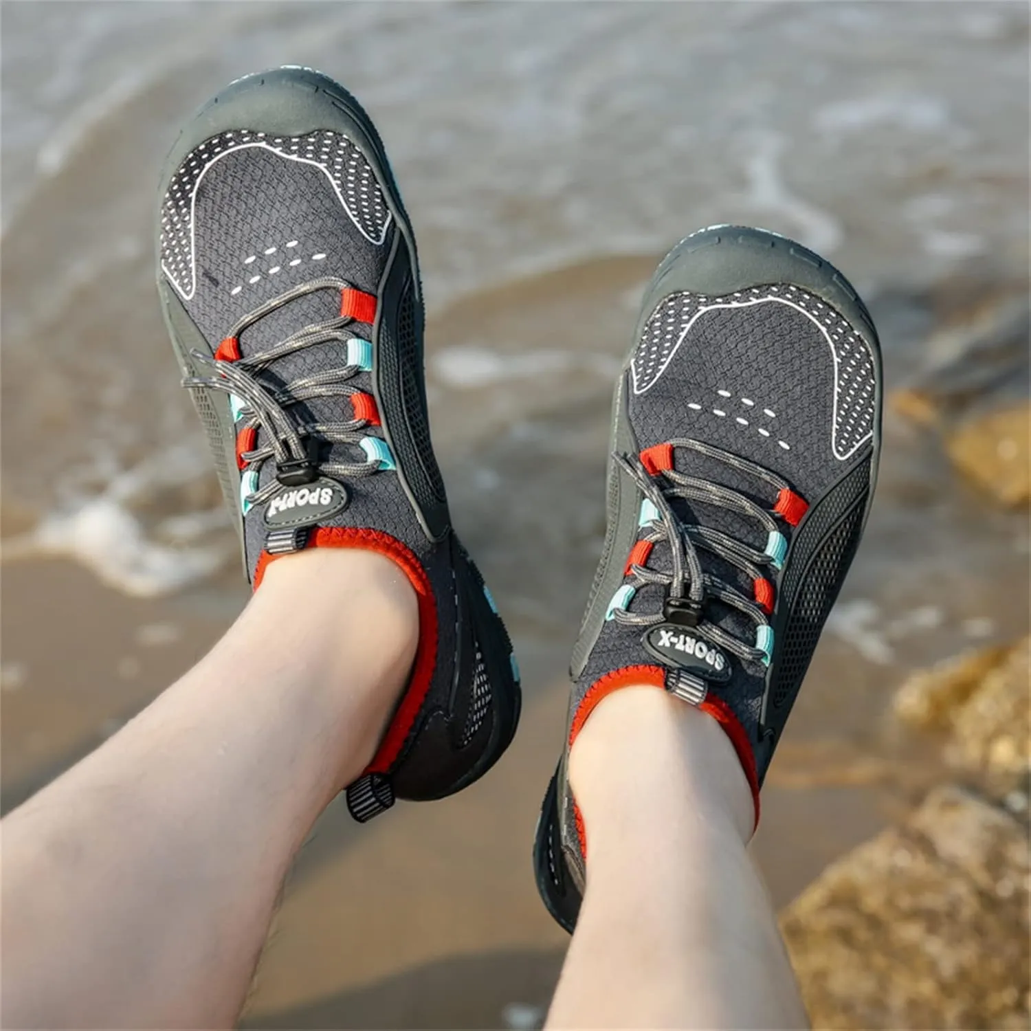 Water Shoes Men Wide Foot Breathable Non Slip Athletic Water Hiking Shoes for Women Non Slip Water Shoes Men Wide Beach Sports Quick Dry Barefoot for Pool Hiking Training Outdoor Water Sports